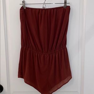 Rust red CHASER romper